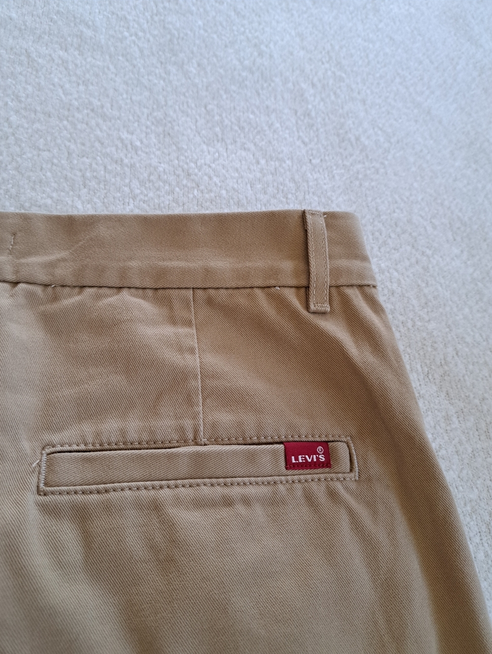 Levi's Baggy Trousers Womens Size 28 Wide Leg Pants Tan Unbasic Khaki Classic - Picture 11 of 14